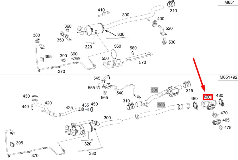 NEW MB CLA C117 REAR EXHAUST PIPE THROTTLE VALVE A2464920024