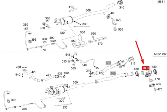 NEW MB CLA C117 REAR EXHAUST PIPE THROTTLE VALVE A2464920024