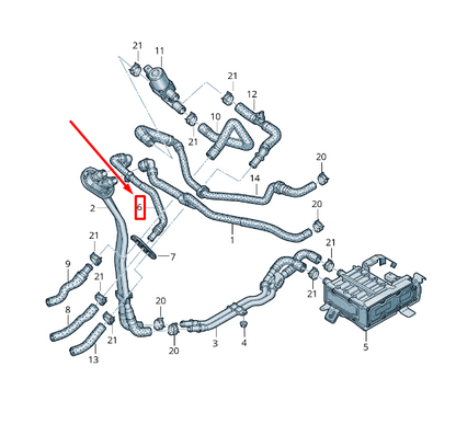 new audi a8 4n coolant hose with quick release coupling 4n1819456a original