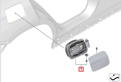 NEW BMW X3 G01 M F97 FUEL TANK FLAP COVER POT 51177405751 ORIGINAL