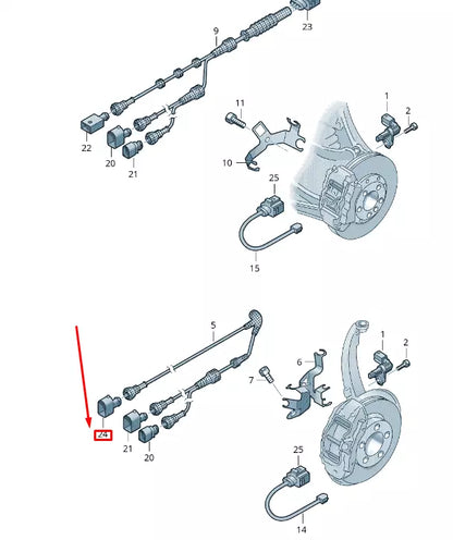 NEW VW TOUAREG 7P MK2 FLAT CONTACT HOUSING 4 PIN 4B0973712 ORIGINAL