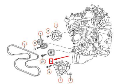 new audi a1 8x v-ribbed belt idler pulley with bolt 1j0145276b original