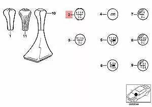 NEW BMW E30 E34 E36 5-SPEED SHIFT GEAR KNOB BADGE EMBLEM 1222282 25111222282
