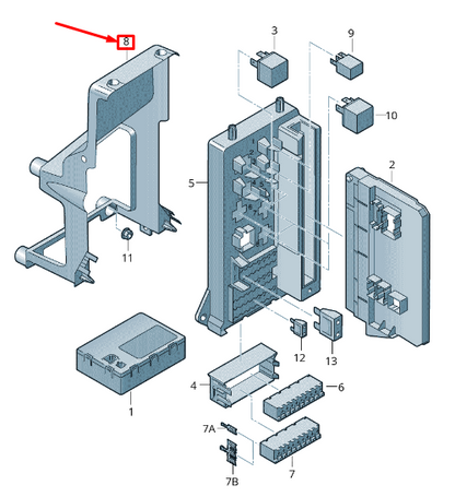 NEW VOLKSWAGEN CRAFTER 2F MK1 FUSE BOX HOLDER 2E0937581 ORIGINAL