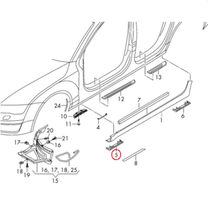 NEW AUDI A6 ALLROAD 4GH FRONT LEFT JACK PAD COVER TRIM 4G0853445BGRU ORIGINAL