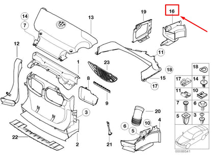 NEW BMW 3 E46 LEFT AIR DUCT 51718238419 8238419 ORIGINAL