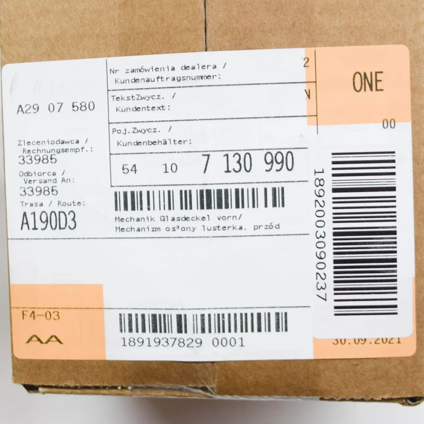 NEW BMW X3 E83 FRONT SUNROOF GLASS REPAIR KIT 54107130990 7130990 ORIGINAL