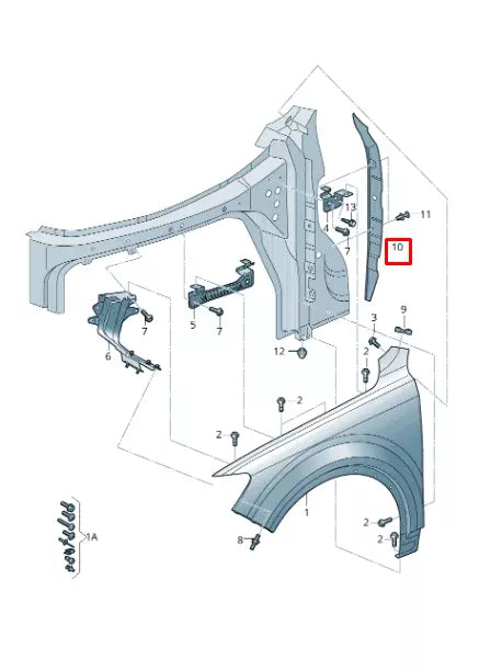 NEW AUDI RSQ8 4MN FRONT LEFT WING PLASTIC 4M8821111