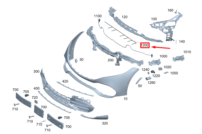 new mercedes-benz eqs v297 front lh parking sensor wiring a2975402830 original