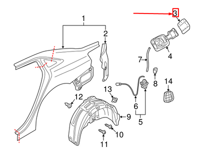 NEW AUDI A3 SPORTBACK 8V FUEL FILLER DOOR 8V5809907GRU ORIGINAL