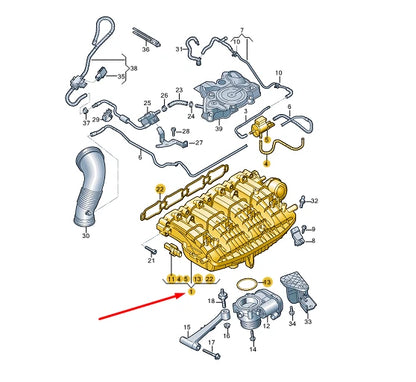 NEW AUDI Q8 ENGINE INTAKE MANIFOLD 06L133201FP ORIGINAL