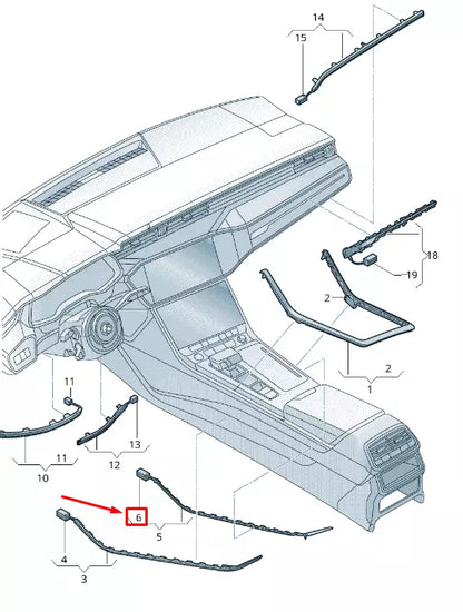NEW AUDI Q7 4M RIGHT CENTRE CONSOLE LED MODULE 4M8947355R