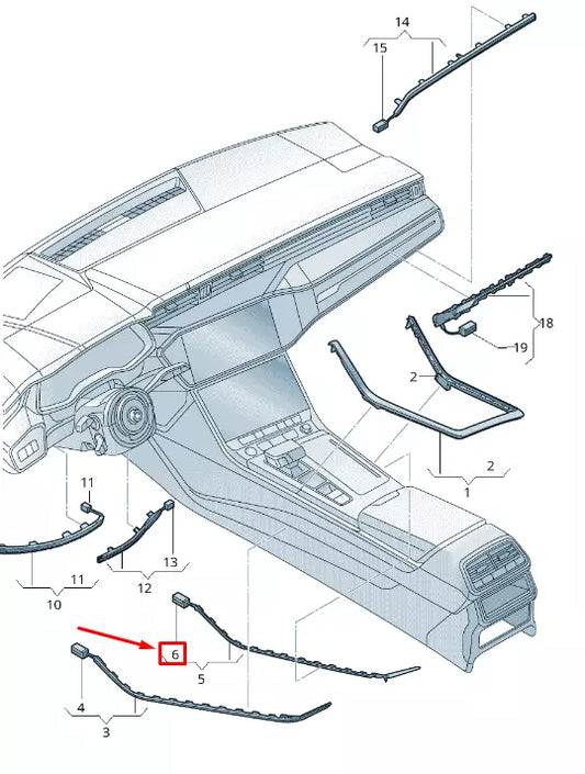 NEW AUDI Q7 4M RIGHT CENTRE CONSOLE LED MODULE 4M8947355R