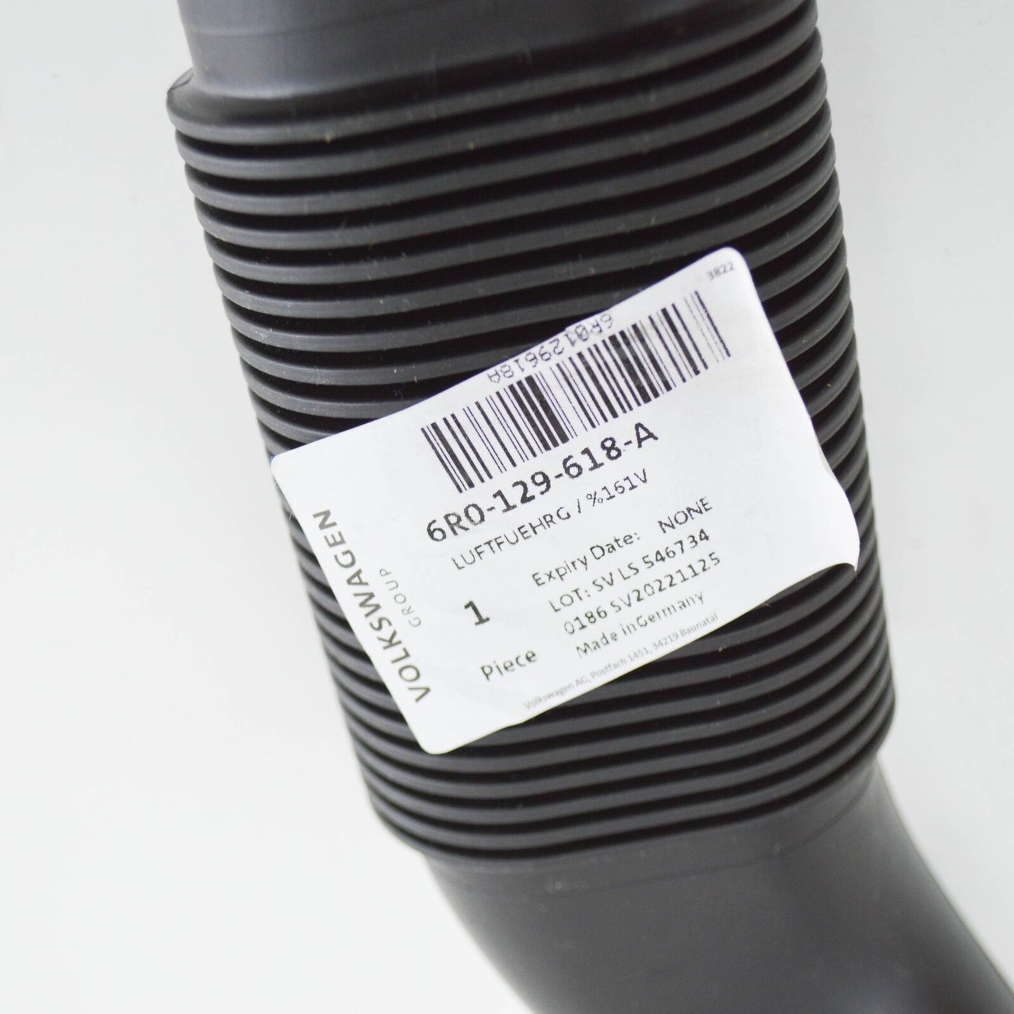 NEW VOLKSWAGEN POLO 6R AIR INTAKE TUBE 6R0129618A ORIGINAL