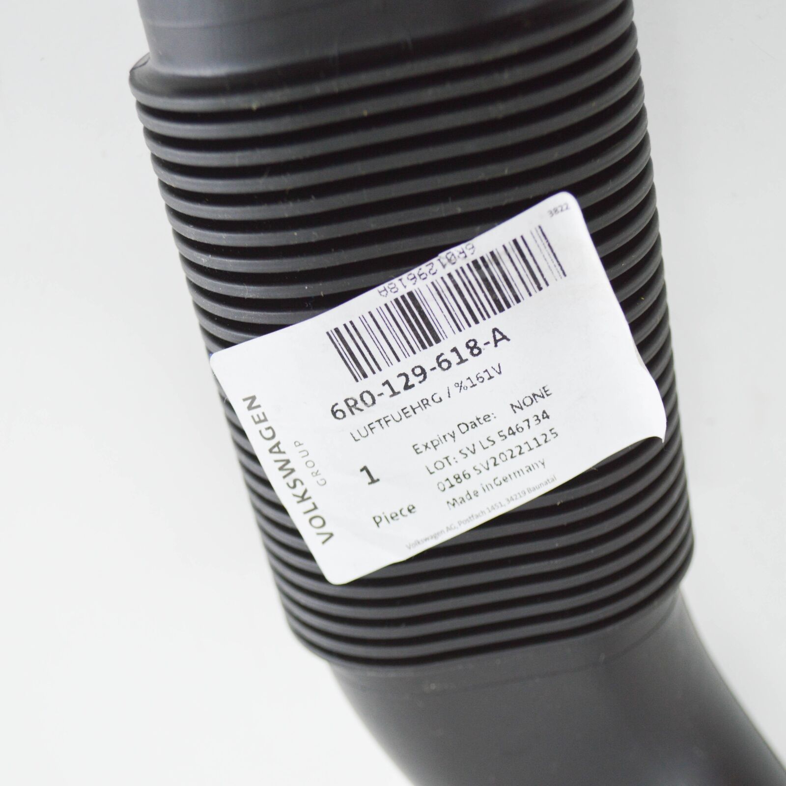 NEW VOLKSWAGEN POLO 6R AIR INTAKE TUBE 6R0129618A ORIGINAL