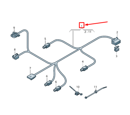 NEW AUDI E-TRON GEN CENTRE CONSOLE WIRING HARNESS 4KE971641D ORIGINAL