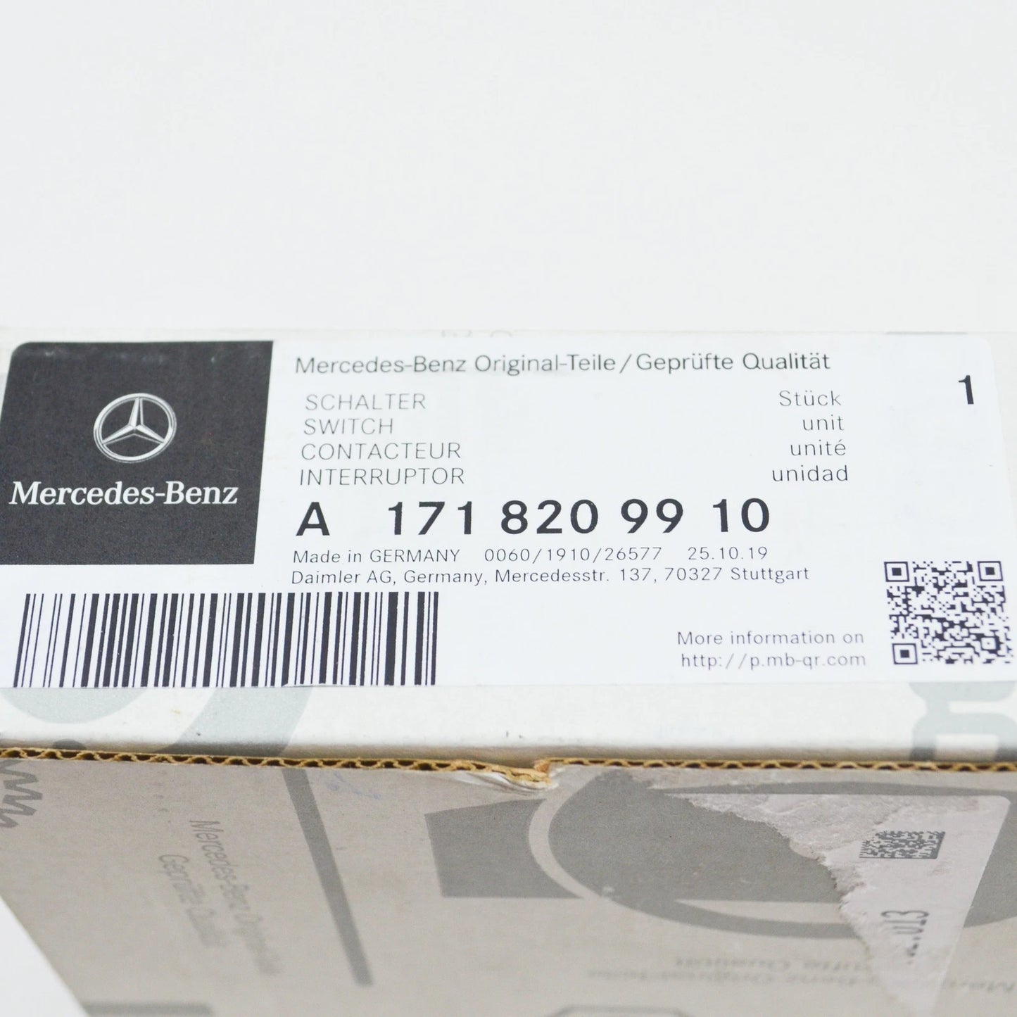 NEW MERCEDES BENZ SLK R171 RIGHT SEAT SWITCH BUTTONS A1718209910