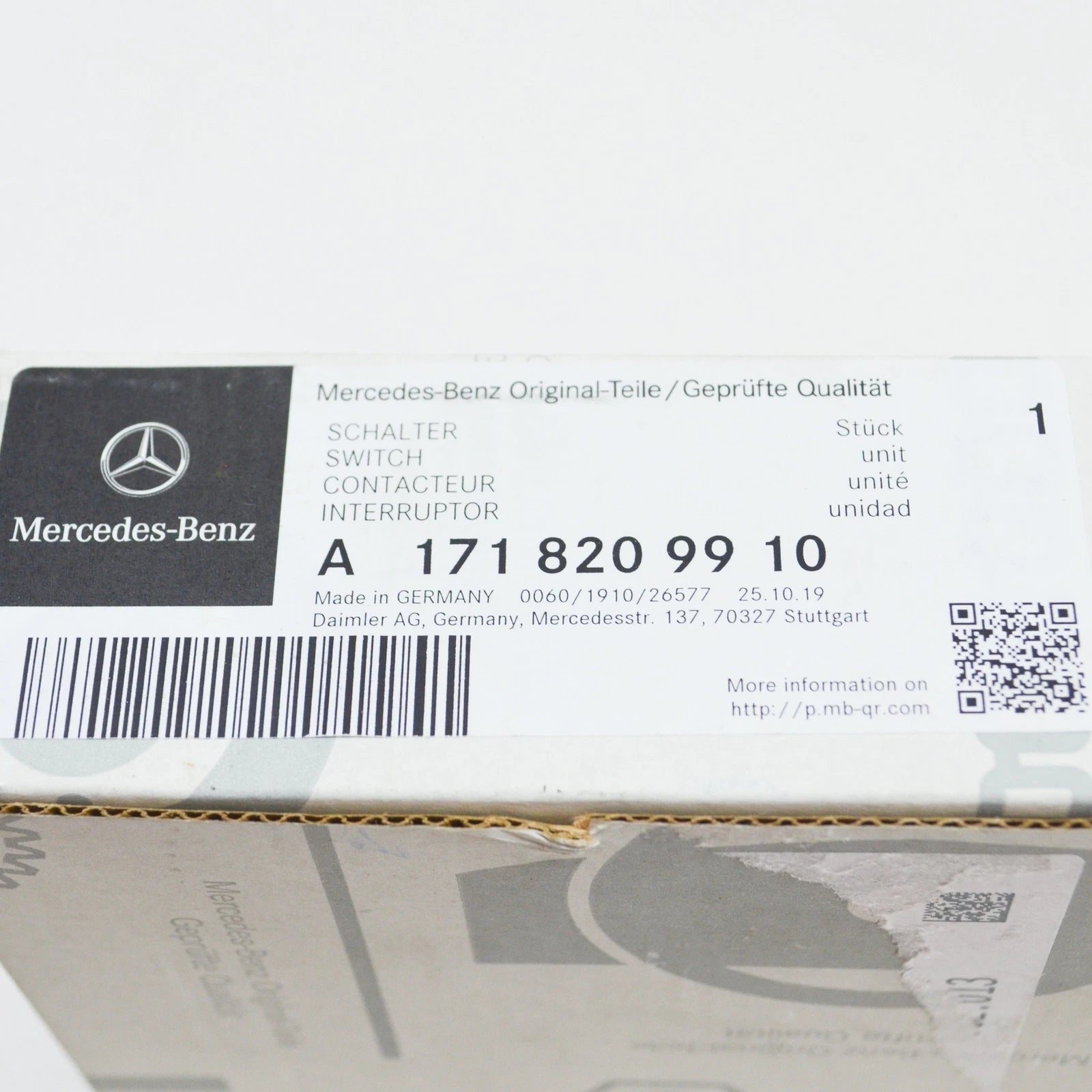 NEW MERCEDES BENZ SLK R171 RIGHT SEAT SWITCH BUTTONS A1718209910