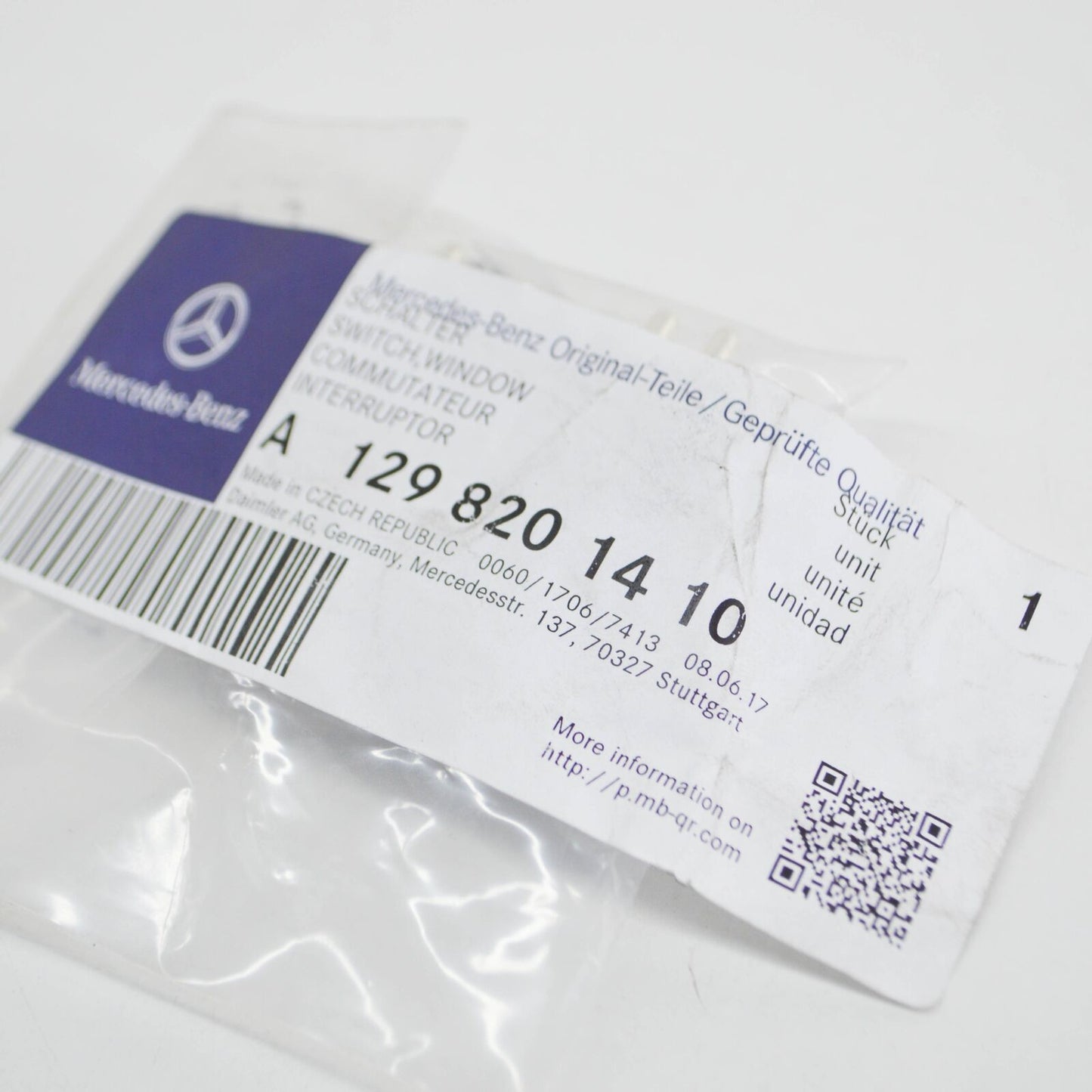 NEW MB SL R129 WINDOW REGULATOR CENTRAL CONSOLE LEFT SWITCH A1298201410 ORIGINAL