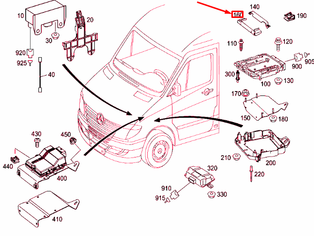 new mercedes-benz sprinter 906 anti-theft locking mechanism a9065450273 original