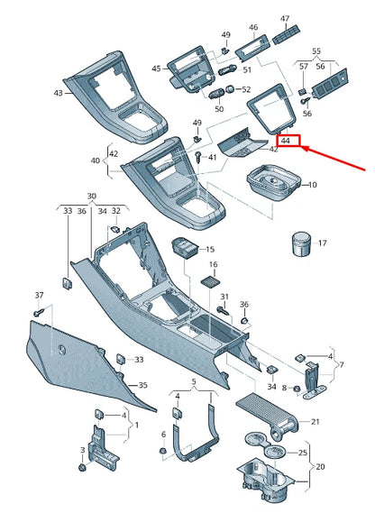 NEW VW SHARAN 7N FRONT SWITCH BRACKET RETAINING FRAME RHD 7N28634401QB