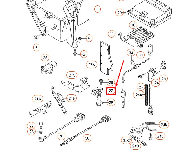 NEW AUDI A8 D3 CRANKSHAFT PULSE SENSOR 070907601A