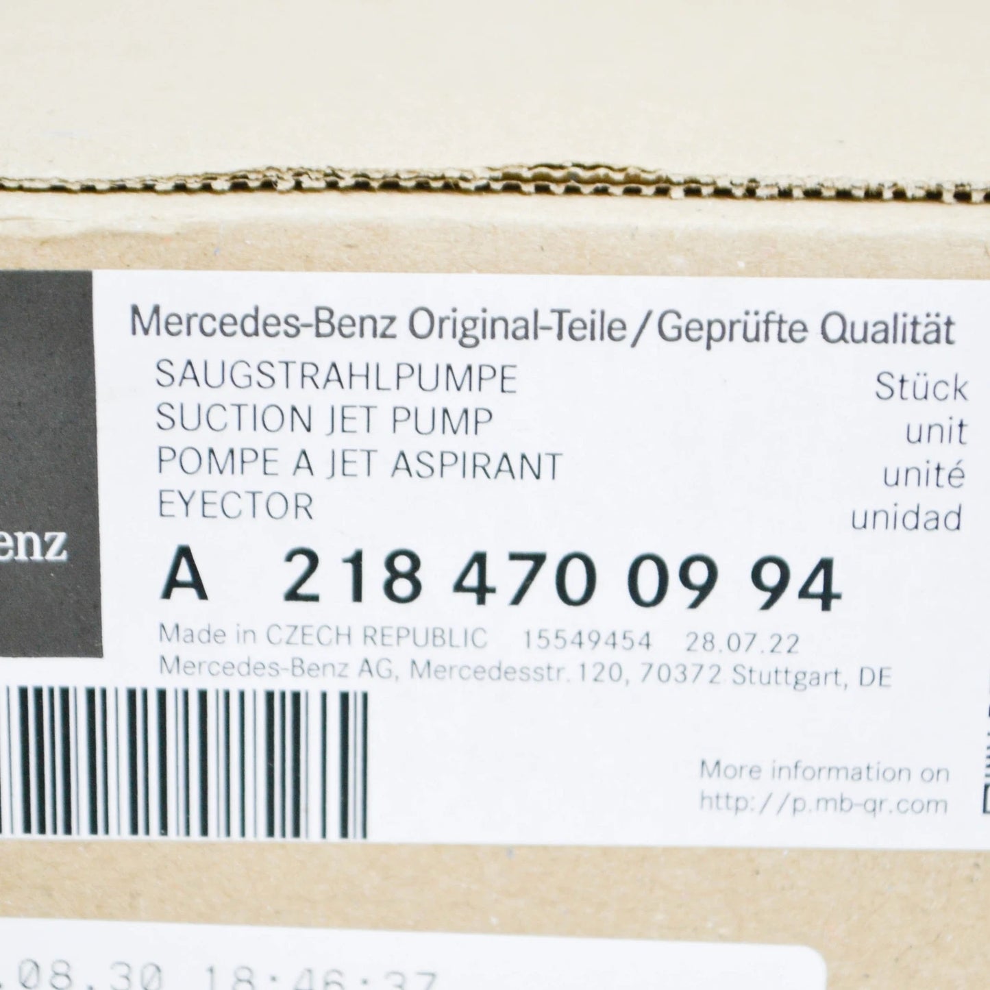 NEW MERCEDES BENZ C W204 FUEL TANK LEFT SUCTION JET PUMP A2184700994 ORIGINAL