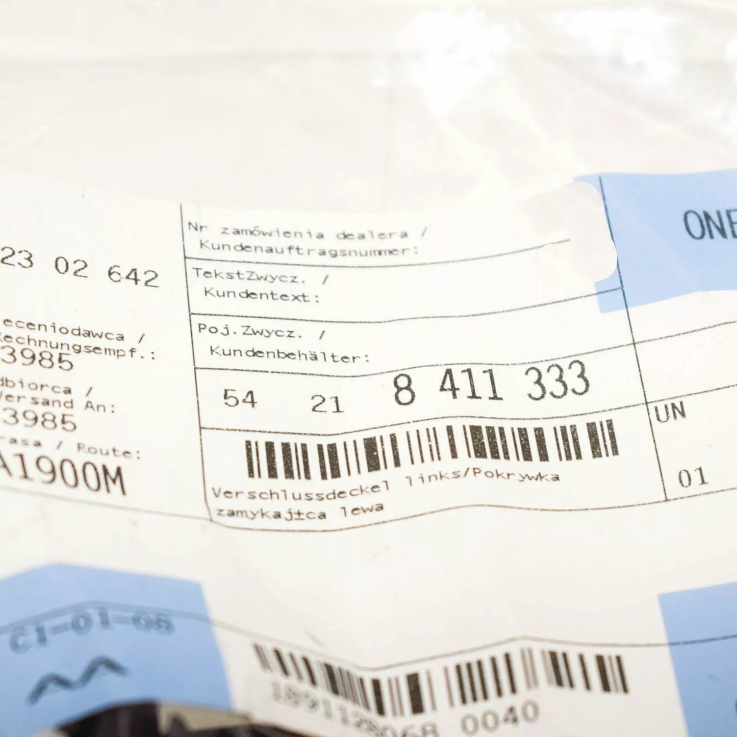 NEW BMW Z3 E36 HARD TOP LOCK COVER LEFT LOCKING PLUG 54218411333 8411333