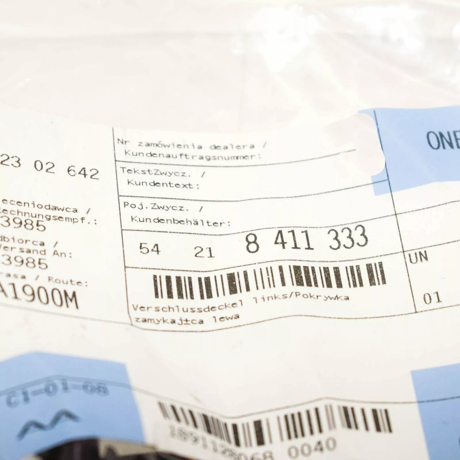 NEW BMW Z3 E36 HARD TOP LOCK COVER LEFT LOCKING PLUG 54218411333 8411333