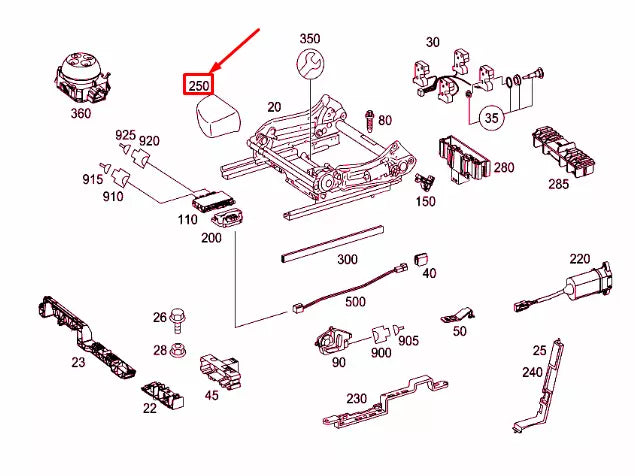 NEW MB ML W164 FRONT RIGHT SEAT ADJUSTER LEVER KNOB A21191914609051 ORIGINAL