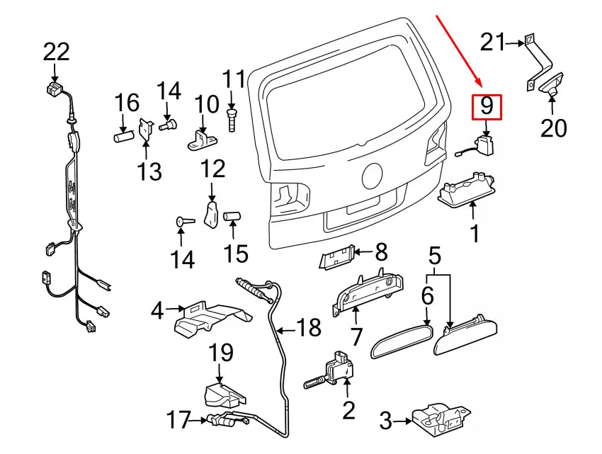 NEW VW TOUAREG 7L REAR HATCH MICROSWITCH 7L6962104 ORIGINAL