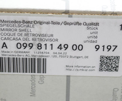 NEW MERCEDES-BENZ C-CLASS W205 LEFT WING MIRROR COVER A09981149009197 ORIGINAL