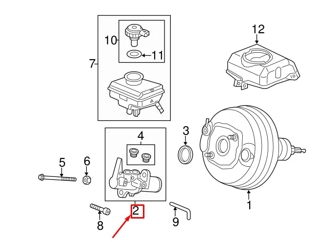 NEW AUDI A7 SPORTBACK 4G BRAKE MASTER CYLINDER 4G1611021C ORIGINAL