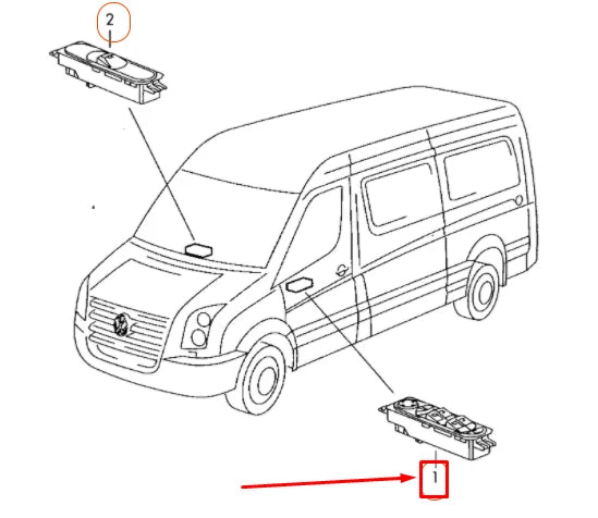 NEW VW CRAFTER 2F FRONT LEFT DOOR WINDOW SWITCH LHD 2E0959877J ORIGINAL