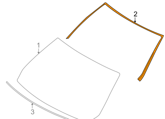 new bmw 1 e81 front windshield gasket 51317058224 original