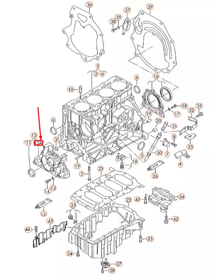 NEW AUDI A1 8X FRONT CRANKSHAFT SEALING FLANGE 06D103153C ORIGINAL