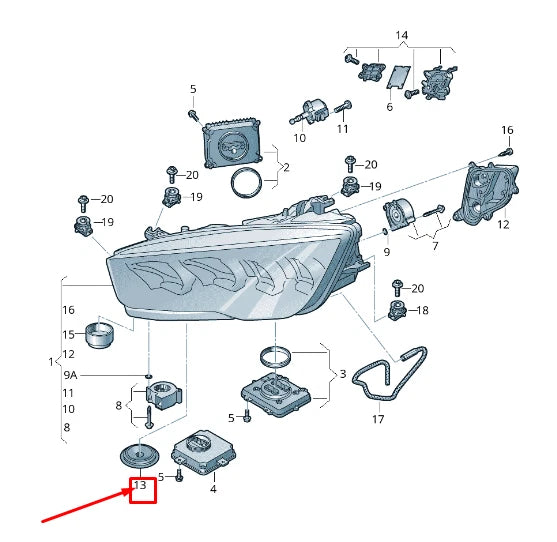 NEW AUDI RS7 SPORTBACK 4G HIGH BEAM HEADLAMPS FAN CAP 4G8941607A