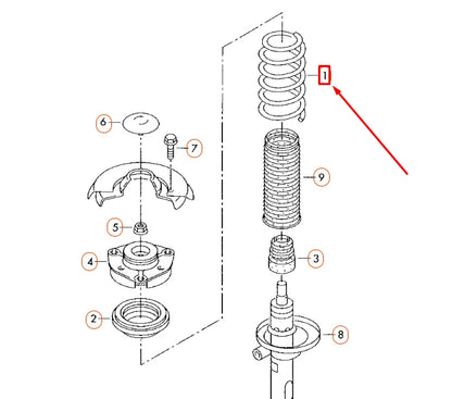 NEW AUDI A3 8P FRONT COIL SPRING 1K0411105DK
