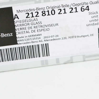 NEW MERCEDES-BENZ C W204 FRONT LEFT DOOR MIRROR GLASS A2128102121 ORIGINAL