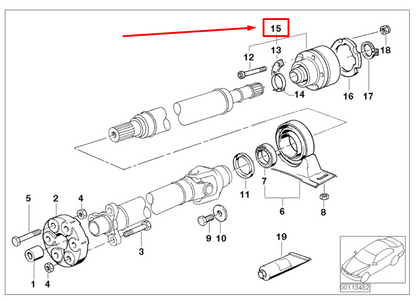 new bmw 5 e39 driveshaft cv joint 26111229522 1229522 original