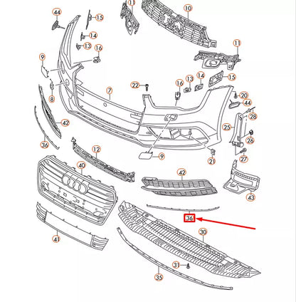 NEW AUDI A7 SPORTBACK 4G8 FRONT BUMPER LEFT STRIP 4G8807967J ORIGINAL