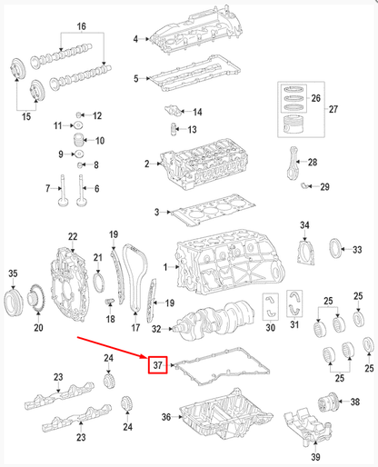 NEW MERCEDES-BENZ E-CLASS W212 ENGINE OIL PAN GASKET A6510140280 ORIGINAL