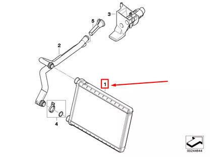 NEW BMW 1 CABRIO E88 HEATER RADIATOR CORE 9123506 64119123506 ORIGINAL