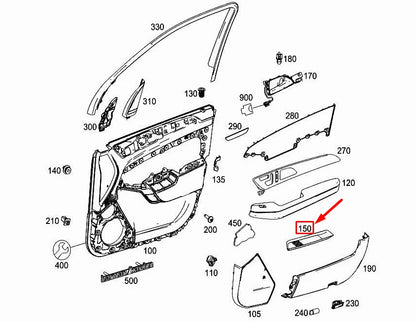 NEW MERCEDES-BENZ GL X166 FRONT LEFT DOOR POCKET INSERT LHD A1667270194 ORIGINAL