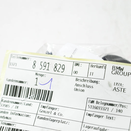 NEW BMW 5 G30 INTAKE MUFFLER FILTER CARTRIDGE UNION 13718591829 ORIGINAL