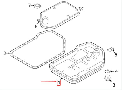 NEW VW PHAETON 3D TRANSMISSION OIL PAN 01L321359E ORIGINAL