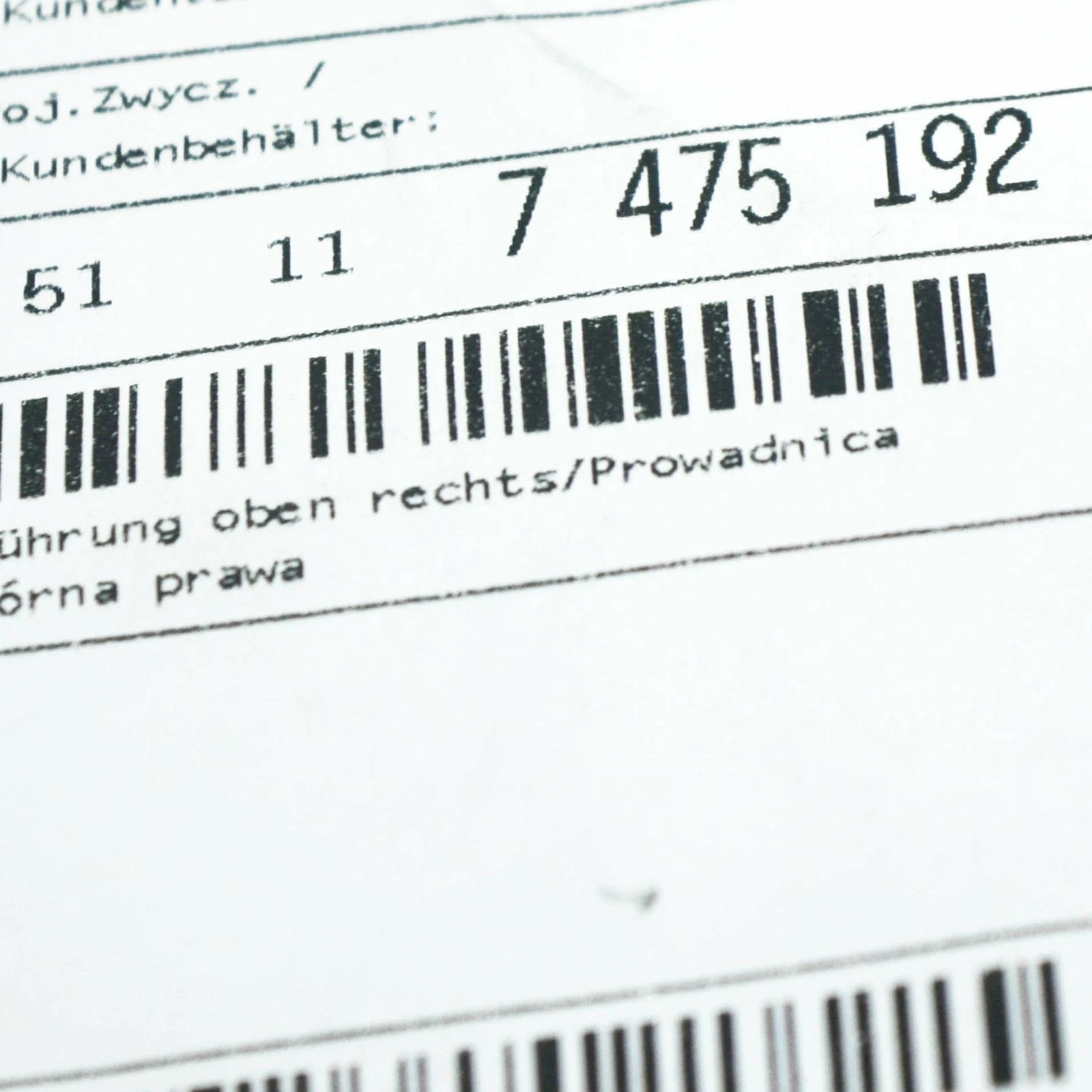 NEW BMW 7 G11 G12 FRONT RIGHT UPPER BUMPER GUIDE BRACKET 51117475192 ORIGINAL