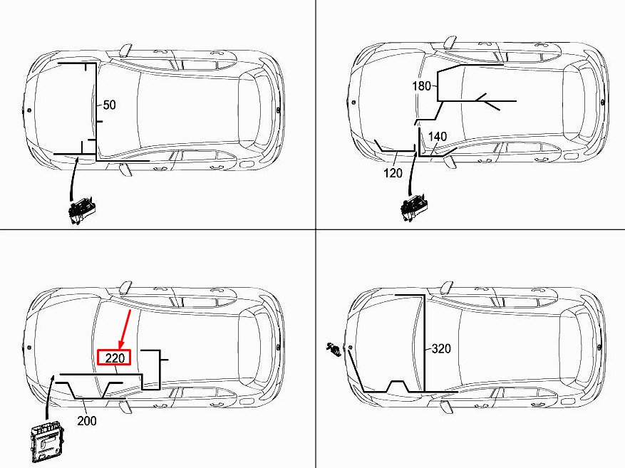 new mercedes-benz a w177 particle sensor wiring harness a1775405624 original