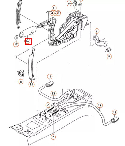 NEW AUDI A3 S3 8P HAND BRAKE LEVER HANDLE 8P0711327EVDJ