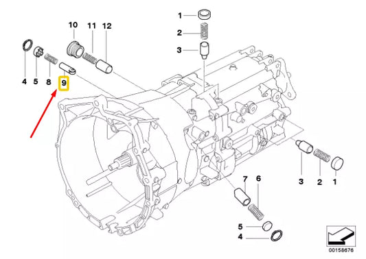 NEW BMW 1 E81 GEAR SHIFT LOCKING PIN 1224823 23311224823 ORIGINAL